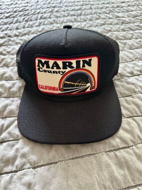 Bart Bridge Brand - Marin County California Black Trucker Hat